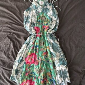 Maeve Green and Cream Floral Dress